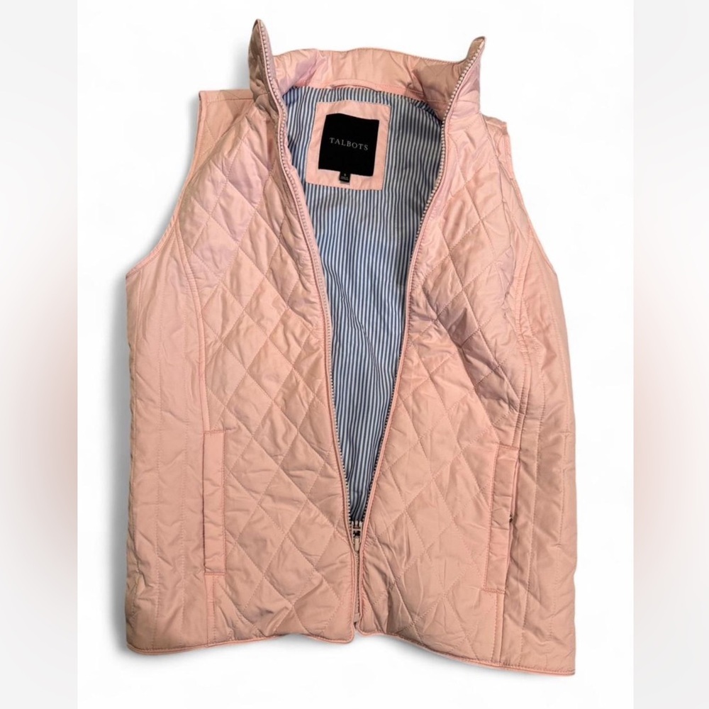 Talbots Pink Quilted Vest - Picture 2 of 7